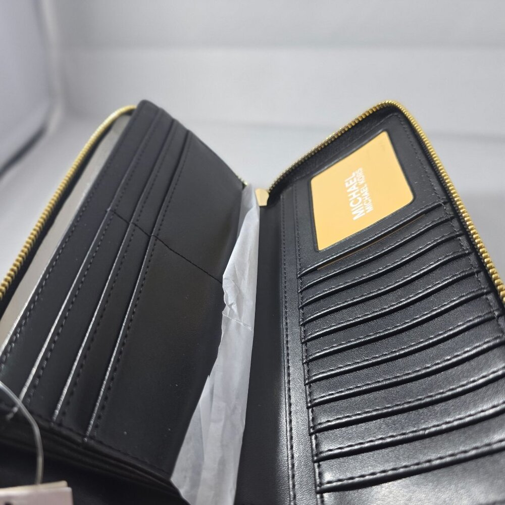 Michael Kors Jet Set Travel LG TRVL Continental Leather Wallet Leopard Print - Picture 5 of 10